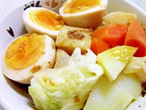 ルクエで簡単♪いろいろ野菜のおかか醤油和え